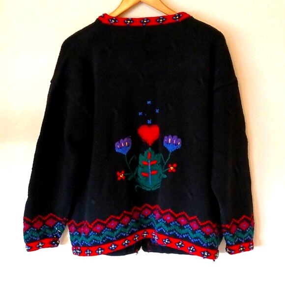 Vintage Woodstock International By Bernard Cardigan Sweater - Picture 2 of 7